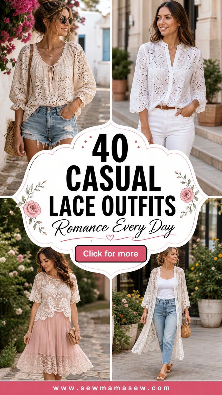 40 Casual Lace Outfits for Romantic Everyday Style - 40 Casual Lace Outfits for Romantic Everyday Style