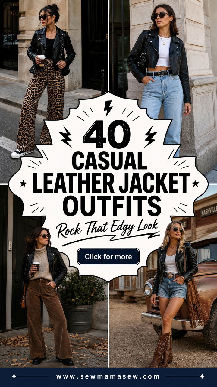40 Casual Leather Jacket Outfits for Edgy Style - 40 Casual Leather Jacket Outfits for Edgy Style