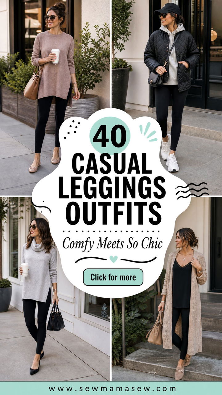 40 Casual Leggings Outfits for Comfy Chic Style - 40 Casual Leggings Outfits for Comfy, Chic Style