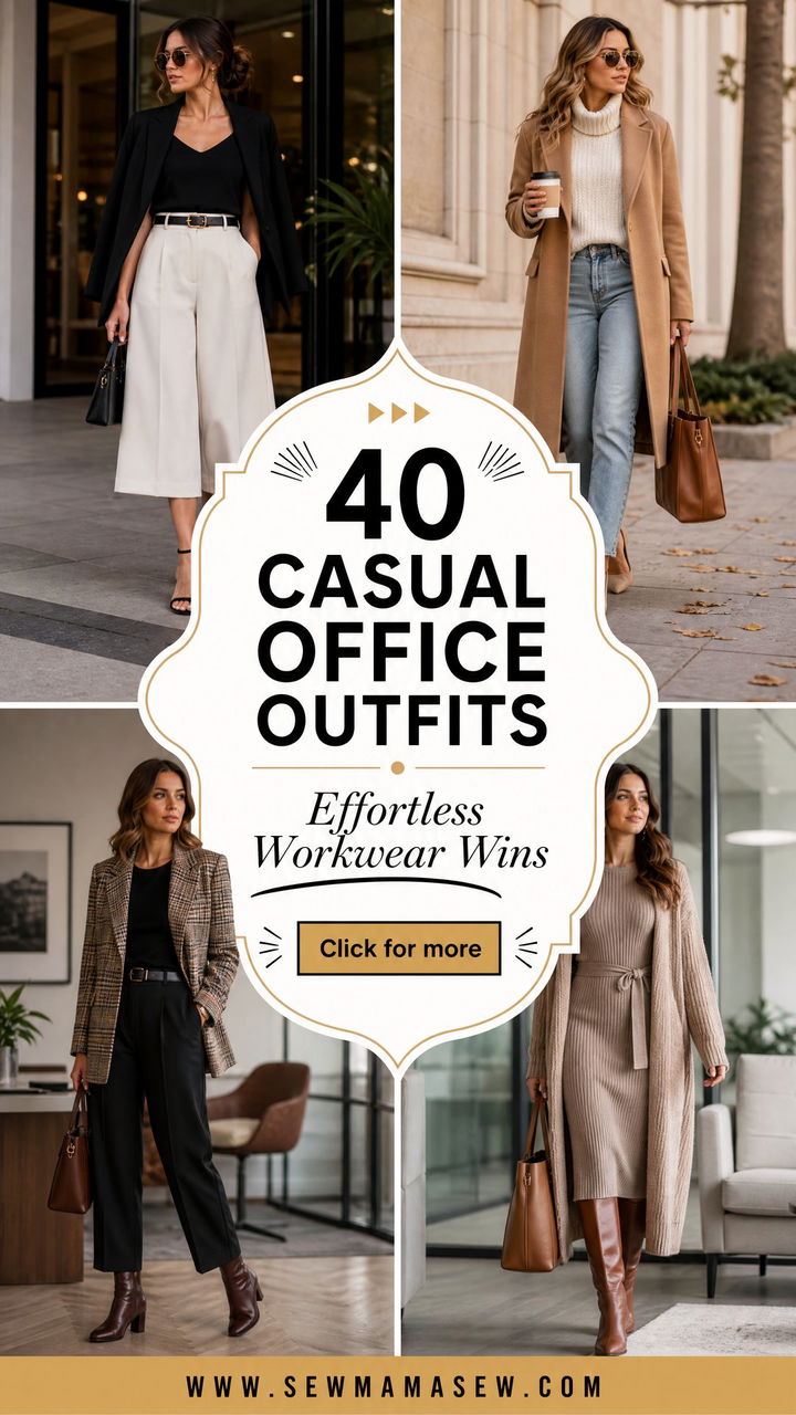 40 Casual Office Outfits for Effortless Workwear Style - 40 Casual Office Outfits for Effortless Workwear Style
