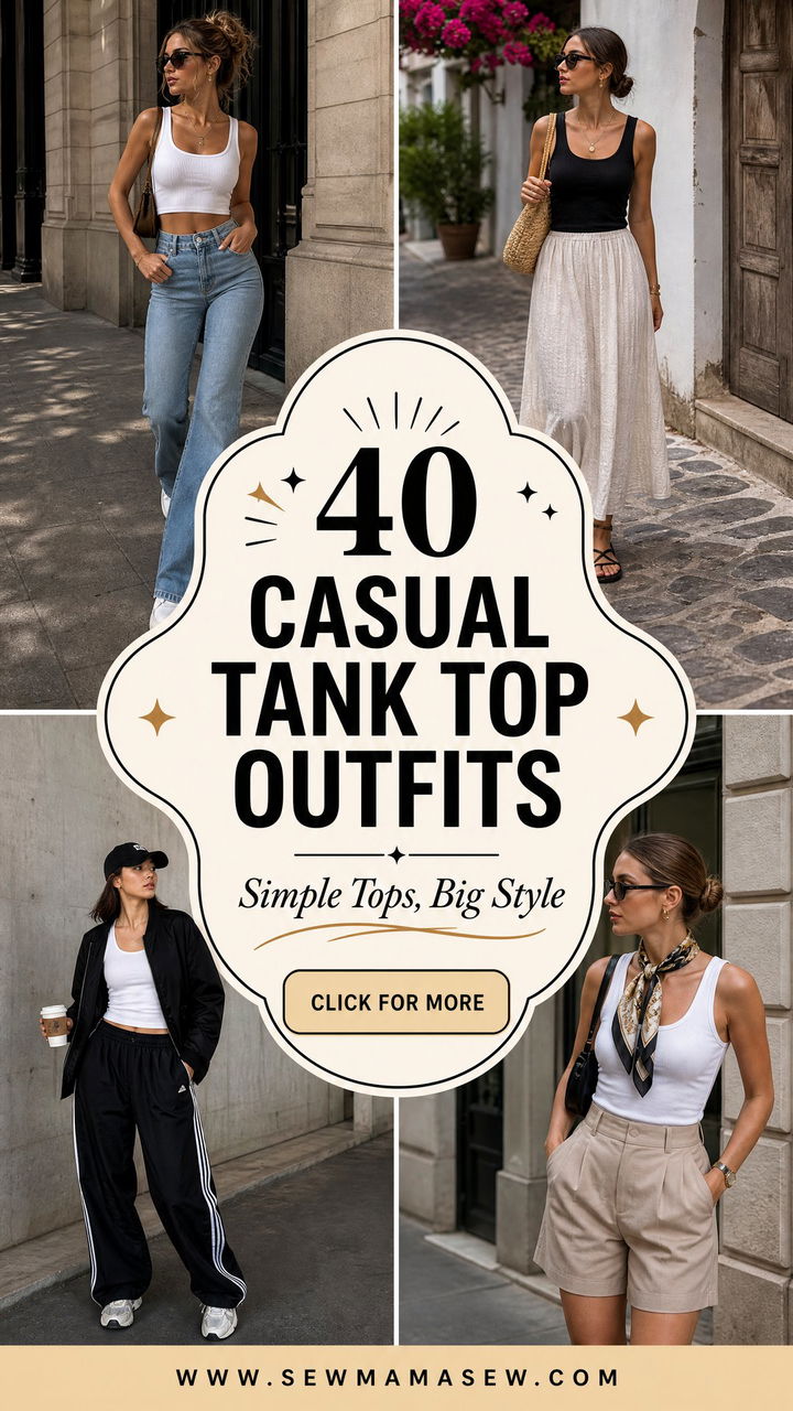 40 Casual Tank Top Outfits for Easy Everyday Style - 40 Casual Tank Top Outfits for Easy Everyday Style