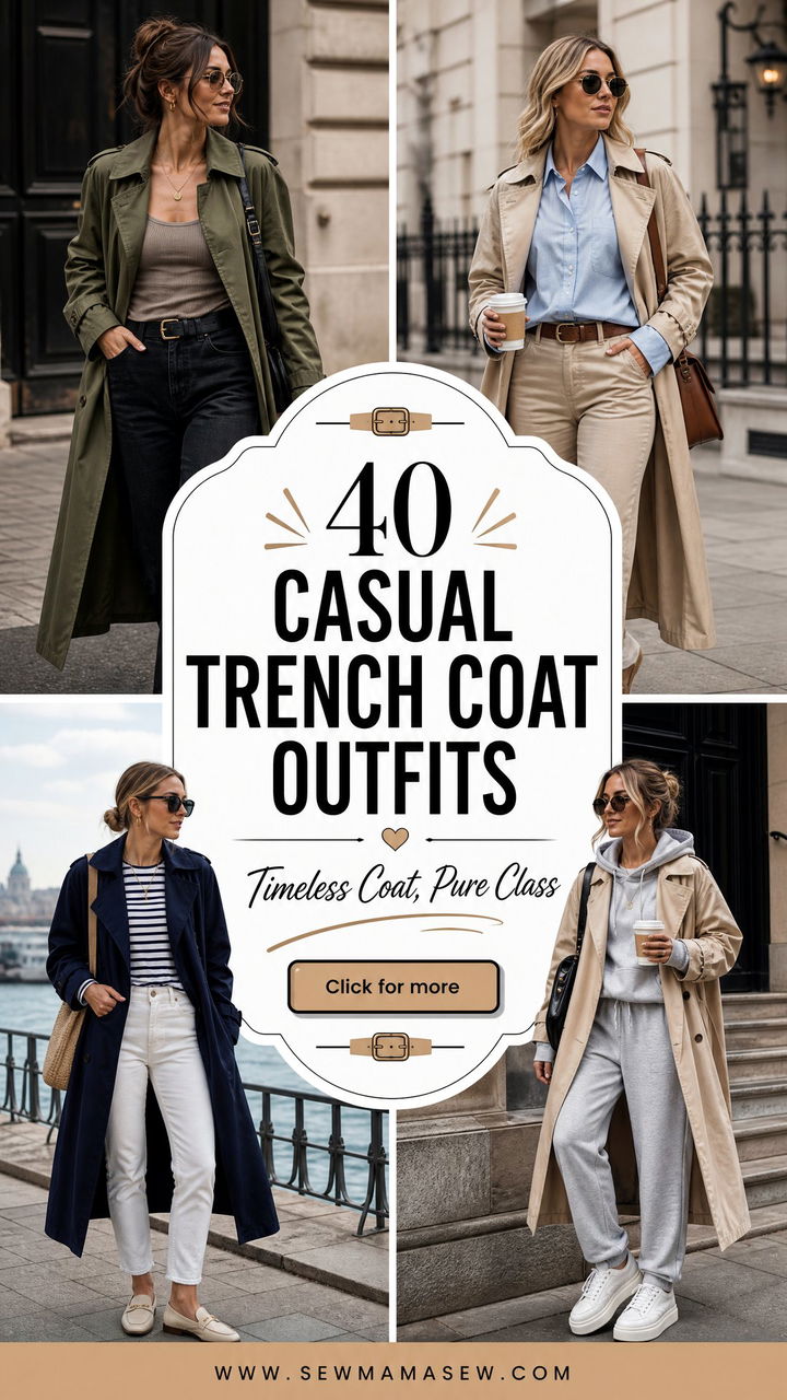 40 Casual Trench Coat Outfits for Timeless Style - 40 Casual Trench Coat Outfits for Timeless Style