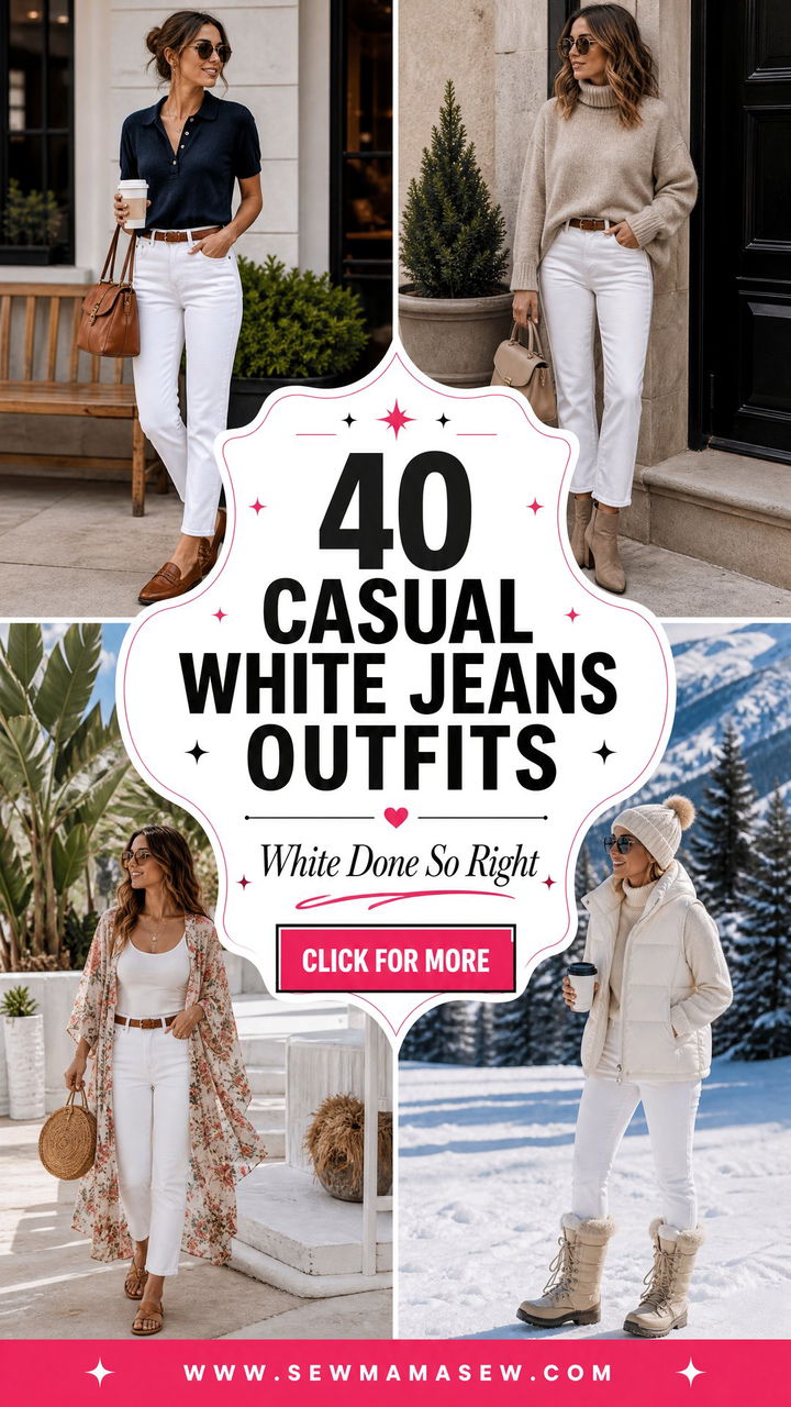 40 Casual White Jeans Outfits for Chic Everyday Looks - 40 Casual White Jeans Outfits for Chic Everyday Looks