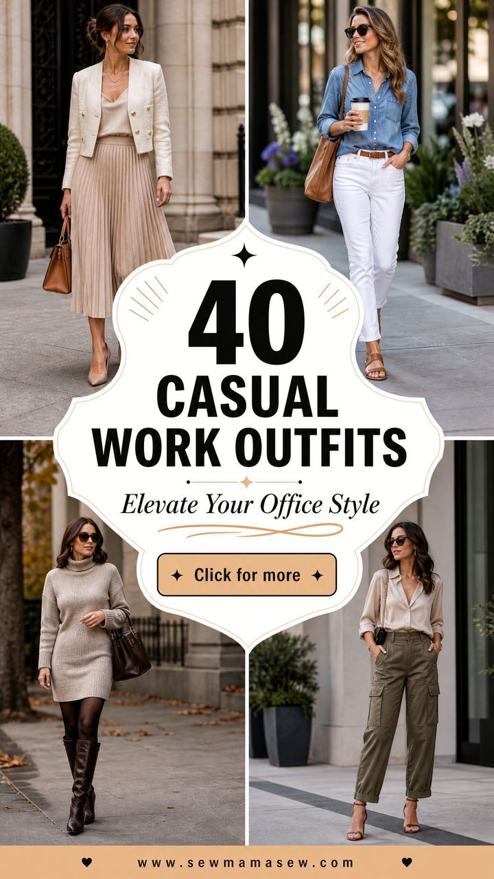 40 Casual Work Outfits to Elevate Your Office Style - 40 Casual Work Outfits to Elevate Your Office Style