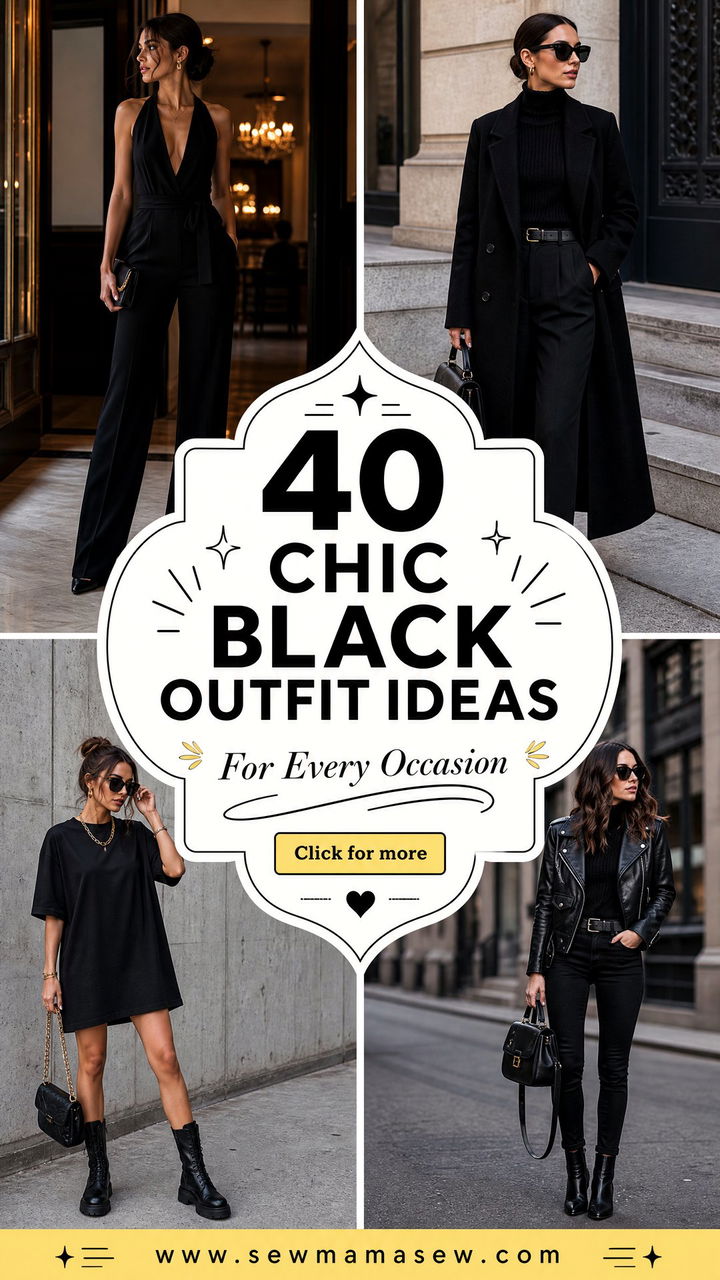 40 Chic Black Outfit Ideas for Every Occasion - 40 Chic Black Outfit Ideas for Every Occasion