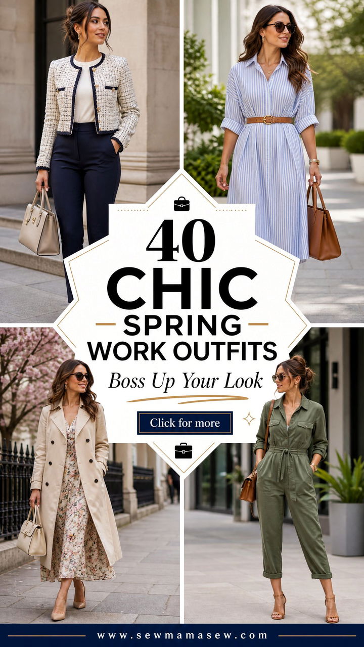 40 Chic Spring Work Outfits for Office Style - 40 Chic Spring Work Outfits for Office Style