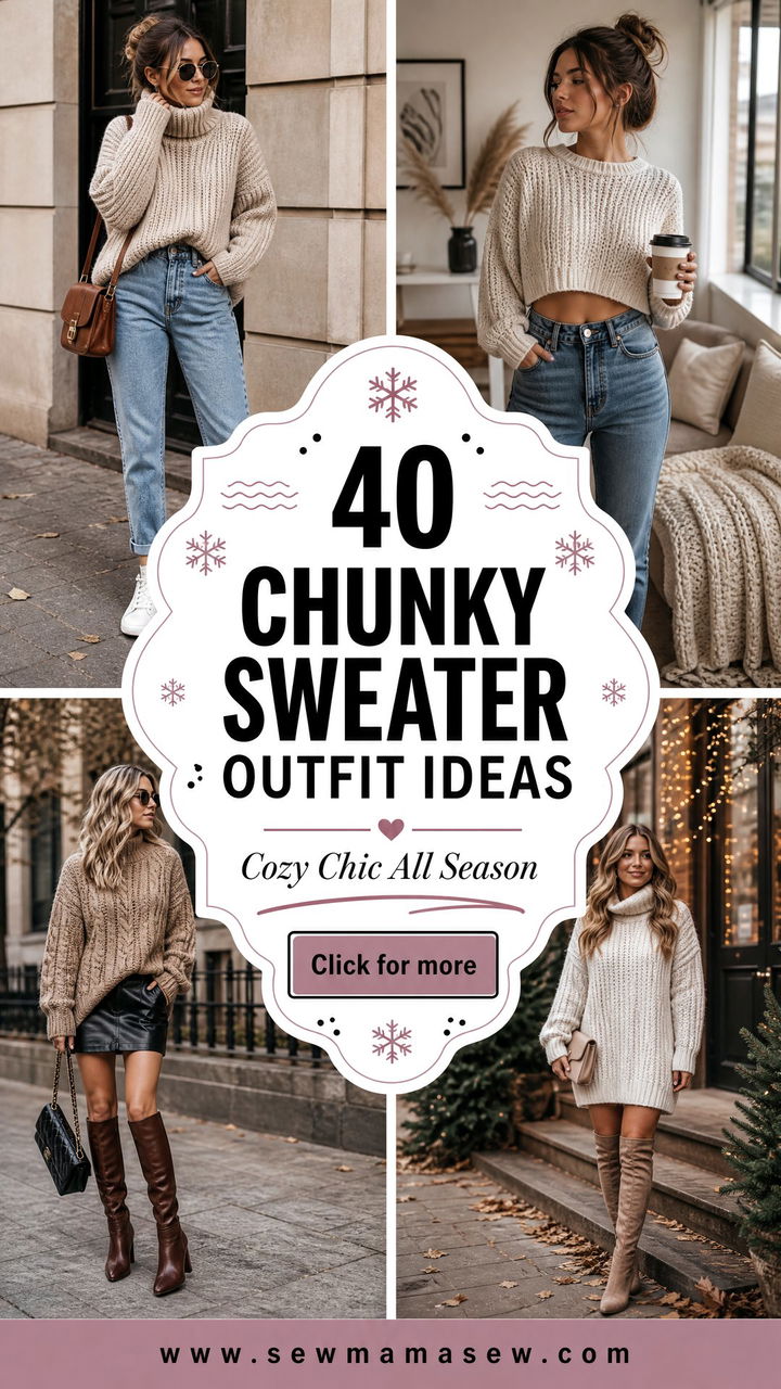 40 Chunky Sweater Outfit Ideas for Cozy Chic Looks - 40 Chunky Sweater Outfit Ideas for Cozy Chic Looks
