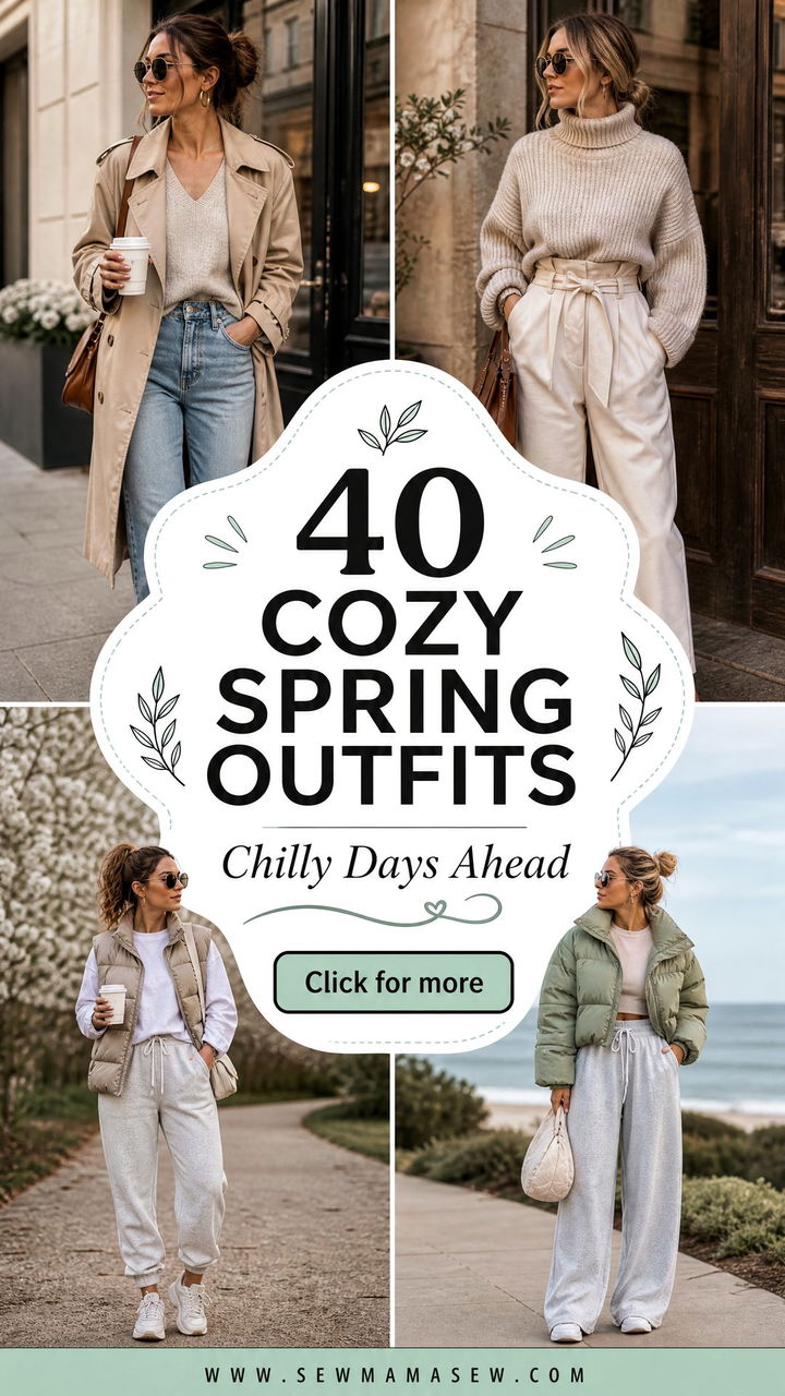 40 Cozy Spring Outfits for Chilly Days Ahead - 40 Cozy Spring Outfits for Chilly Days Ahead
