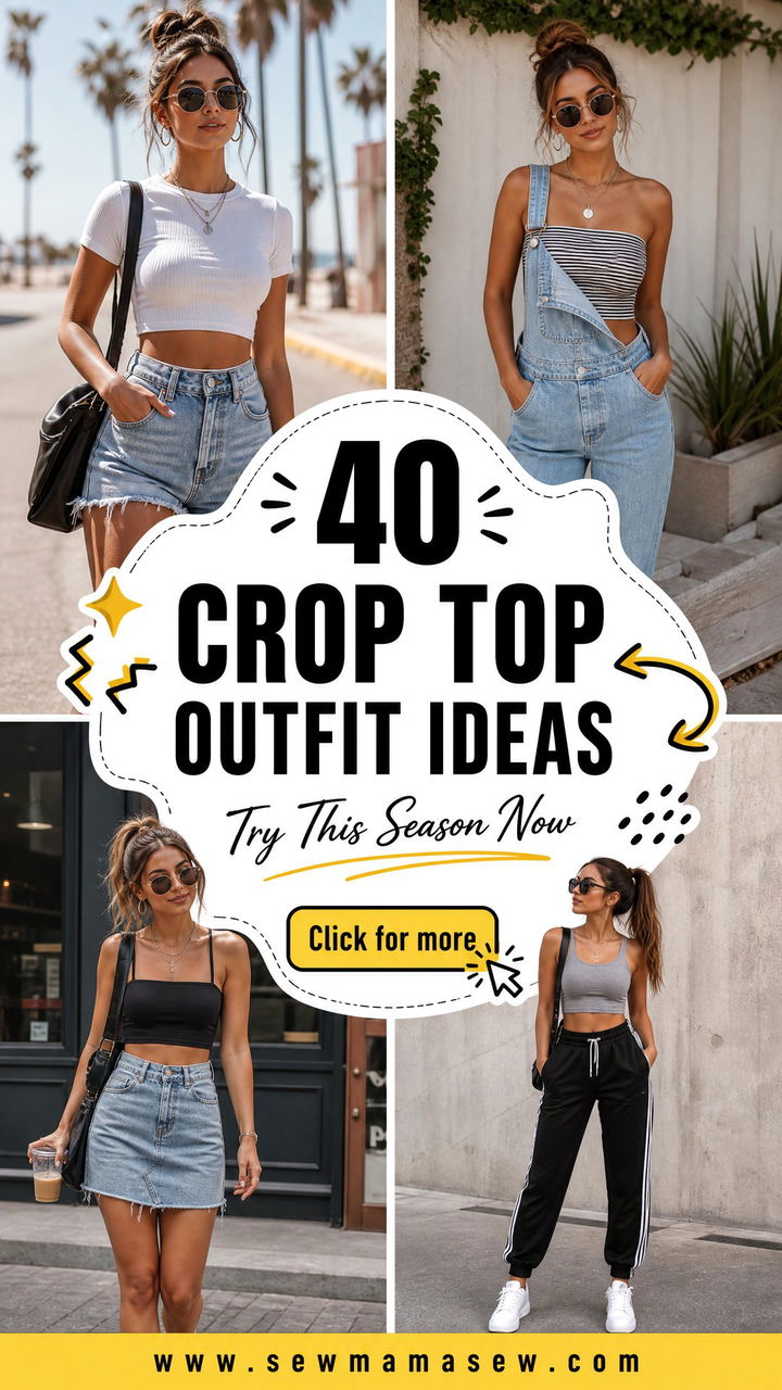 40 Crop Top Outfit Ideas for Women to Try This Season - 40 Crop Top Outfit Ideas for Women to Try This Season