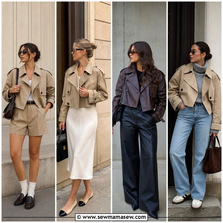 40 Cropped Trench Outfits for Effortless Chic Style