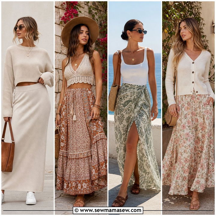 40 Cute Maxi Skirt Outfits for Effortless Style