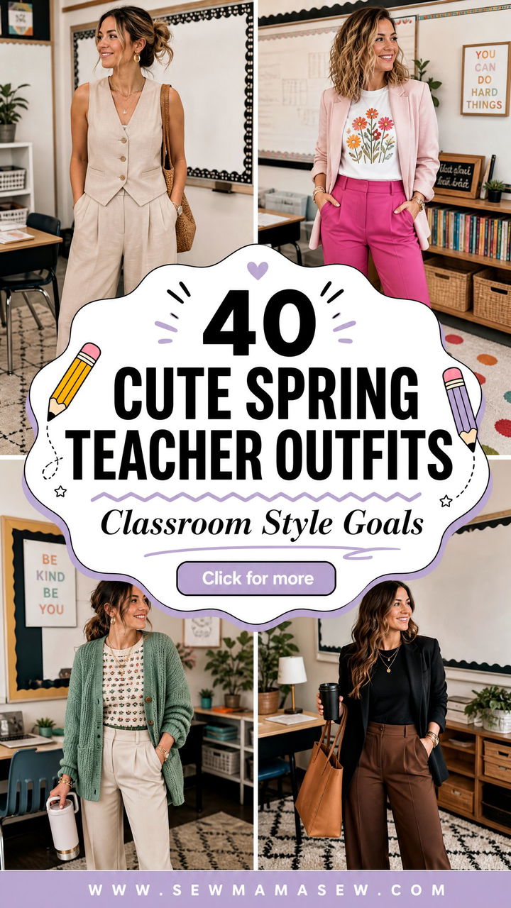 40 Cute Spring Teacher Outfits for Classroom Style - 40 Cute Spring Teacher Outfits for Classroom Style