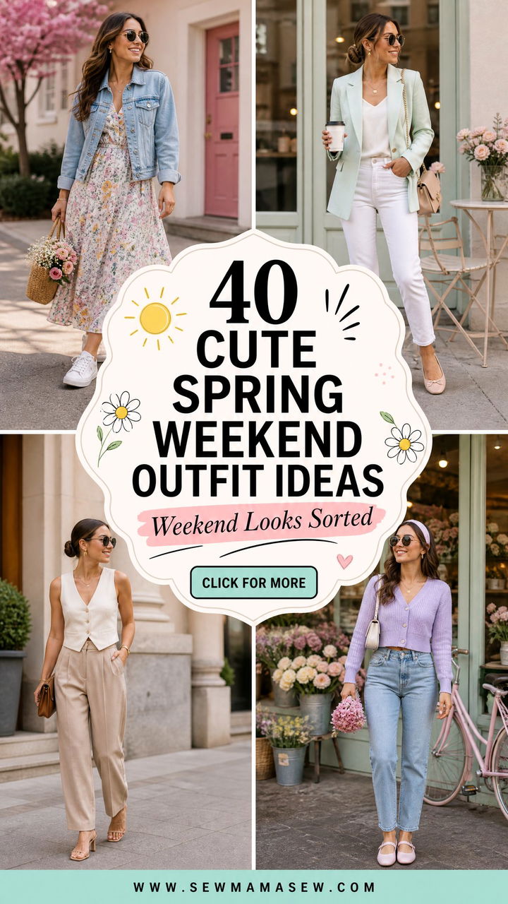 40 Cute Spring Weekend Outfit Ideas for Easy Style - 40 Cute Spring Weekend Outfit Ideas for Easy Style