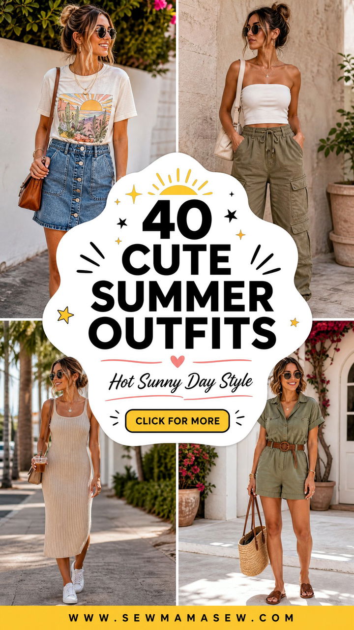 40 Cute Summer Outfits for Hot Sunny Day Style - 40 Cute Summer Outfits for Hot Sunny Day Style