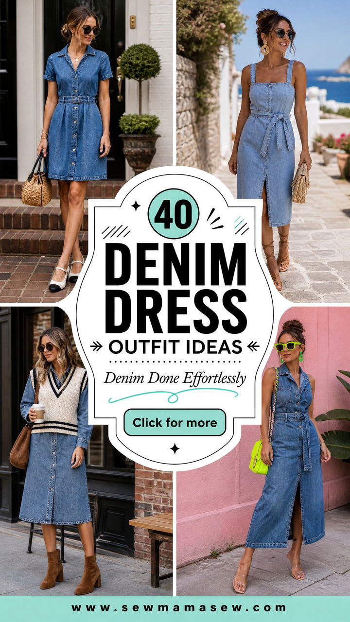 40 Denim Dress Outfit Ideas for Effortless Chic Style - 40 Denim Dress Outfit Ideas for Effortless Chic Style