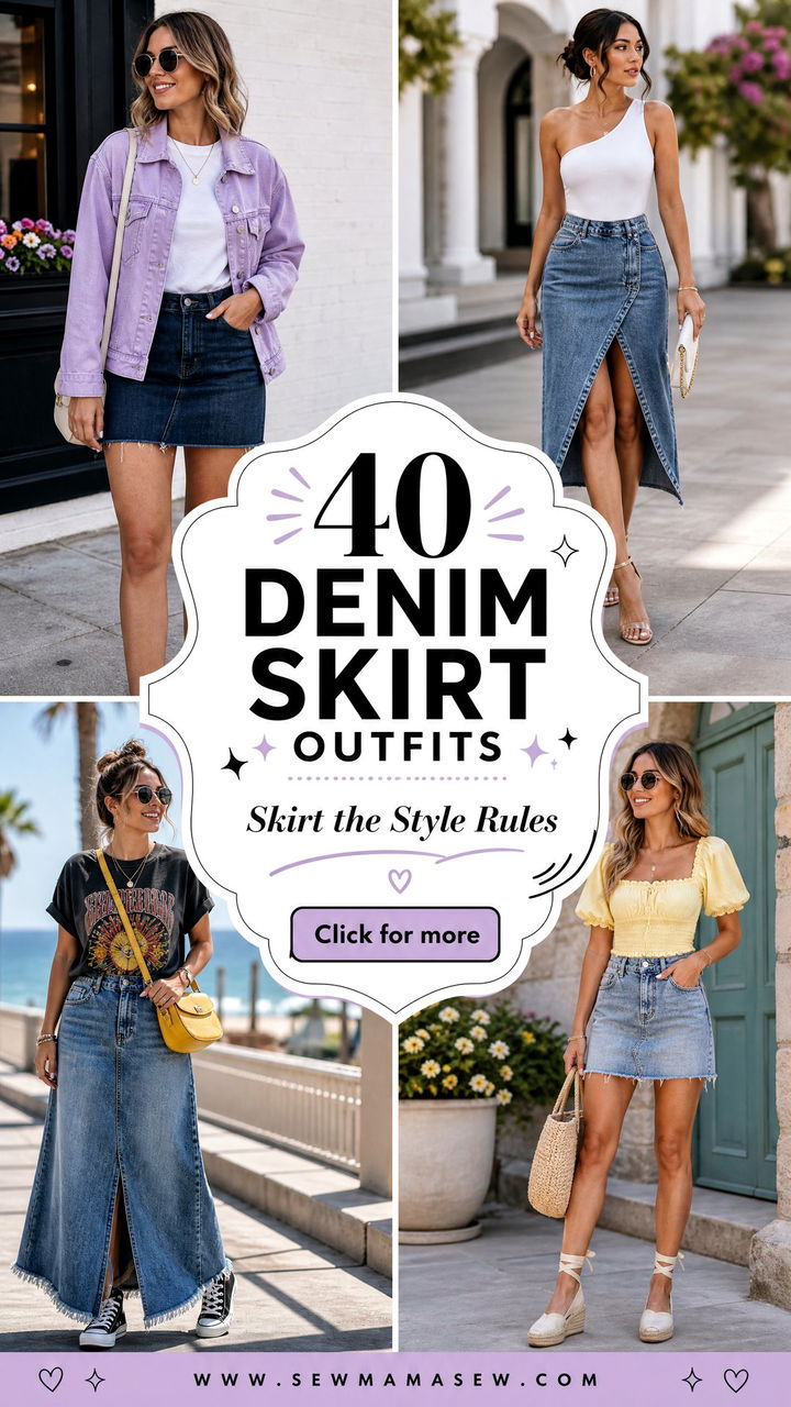 40 Denim Skirt Outfits to Refresh Your Wardrobe - 40 Denim Skirt Outfits to Refresh Your Wardrobe