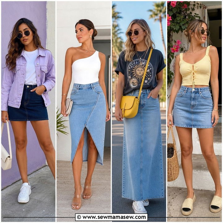 40 Denim Skirt Outfits to Refresh Your Wardrobe