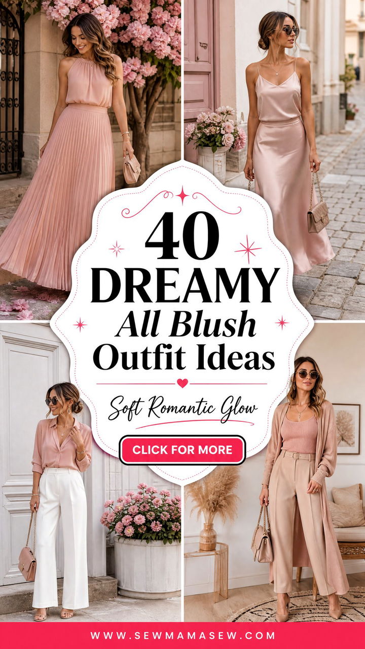 40 Dreamy All Blush Outfit Ideas for a Soft Chic Look - 40 Dreamy All Blush Outfit Ideas for a Soft, Chic Look