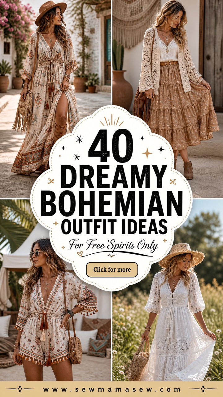 40 Dreamy Bohemian Outfit Ideas for Free Spirits - 40 Dreamy Bohemian Outfit Ideas for Free Spirits