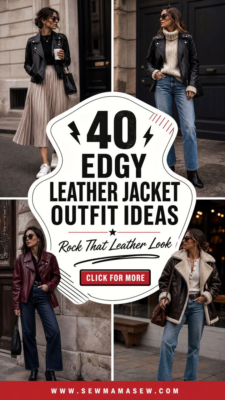 40 Edgy Leather Jacket Outfit Ideas to Try Now - 40 Edgy Leather Jacket Outfit Ideas to Try Now