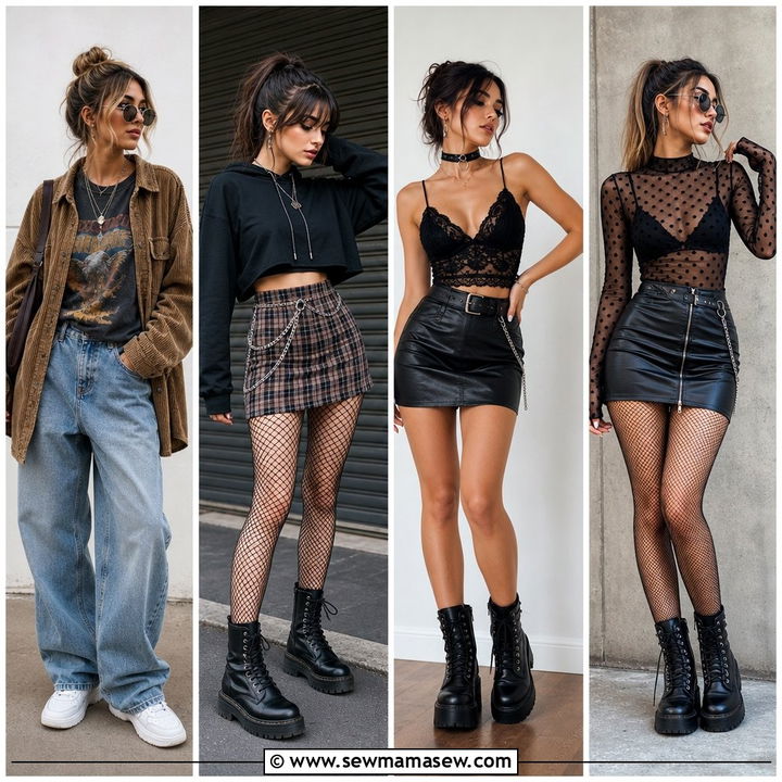 40 Grunge Outfit Ideas for an Edgy, Effortless Look