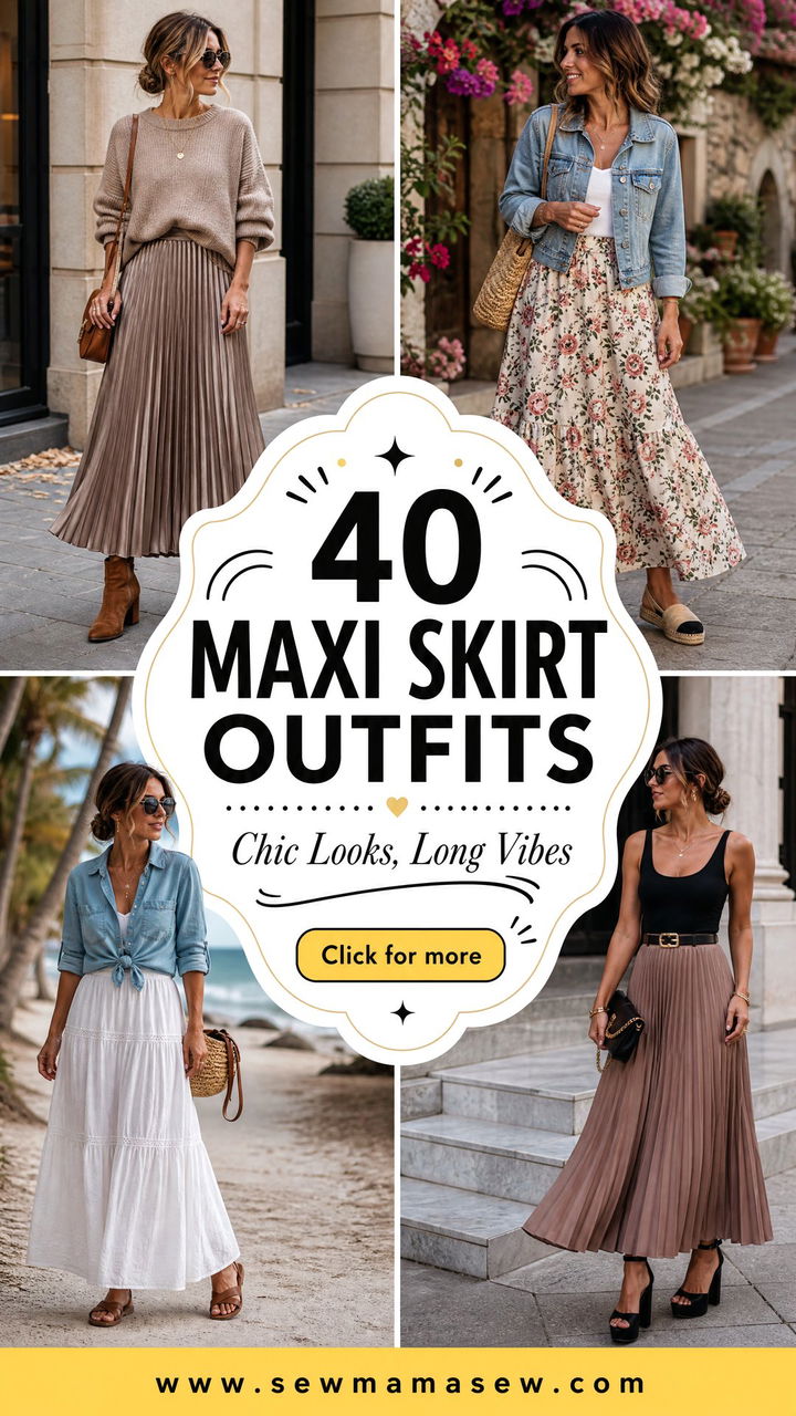 40 Maxi Skirt Outfits for Effortlessly Chic Looks - 40 Maxi Skirt Outfits for Effortlessly Chic Looks