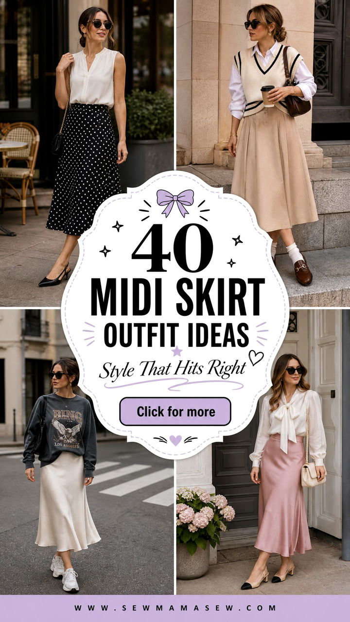 40 Midi Skirt Outfit Ideas for Stylish Everyday Wear - 40 Midi Skirt Outfit Ideas for Stylish Everyday Wear