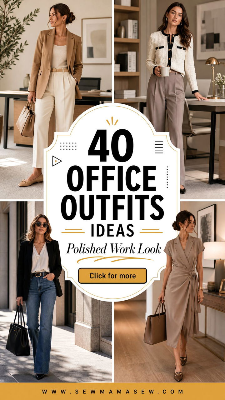 40 Office Outfits Ideas for a Polished Work Look - 40 Office Outfits Ideas for a Polished Work Look