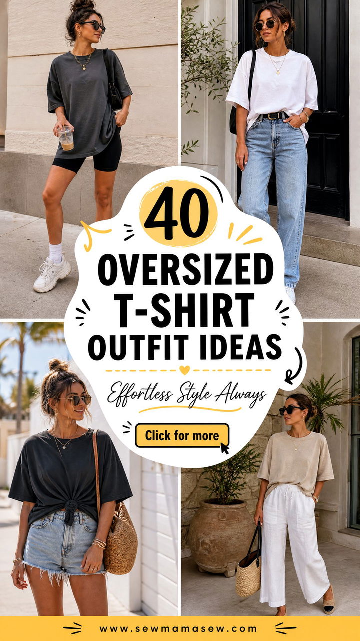 40 Oversized T-Shirt Outfit Ideas for Effortless Style - 40 Oversized T-Shirt Outfit Ideas for Effortless Style