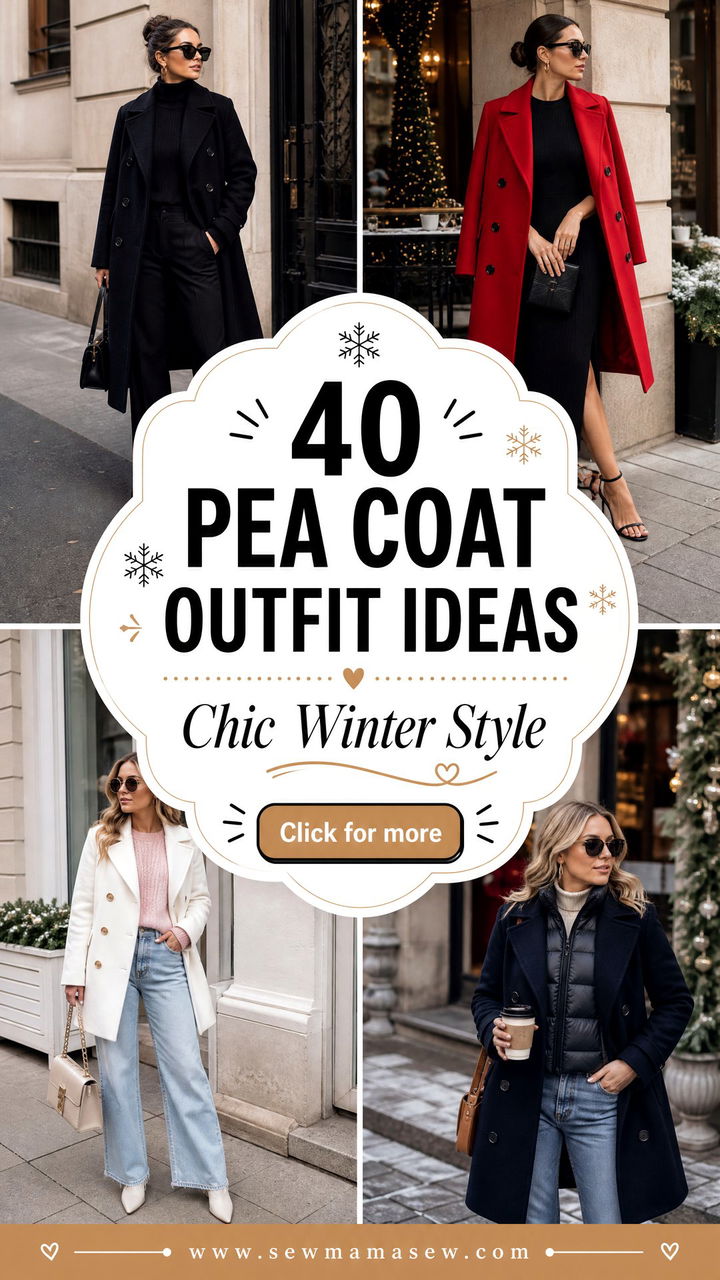 40 Pea Coat Outfit Ideas for Chic Winter Style - 40 Pea Coat Outfit Ideas for Chic Winter Style