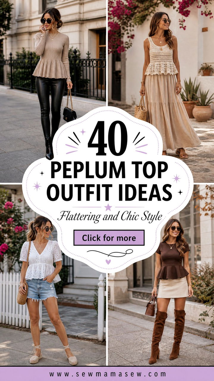40 Peplum Top Outfit Ideas for Flattering Chic Style - 40 Peplum Top Outfit Ideas for Flattering Chic Style