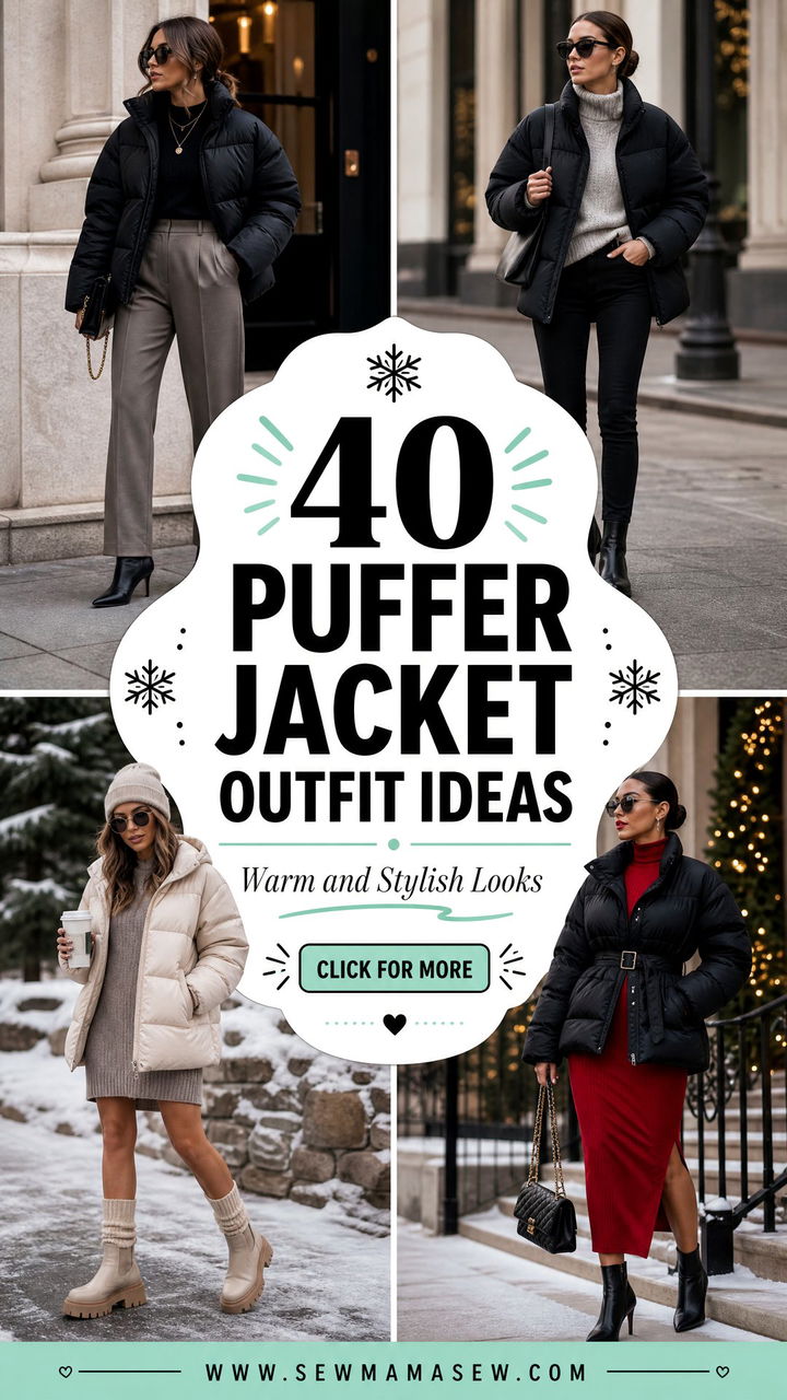 40 Puffer Jacket Outfit Ideas to Stay Warm and Stylish - 40 Puffer Jacket Outfit Ideas to Stay Warm and Stylish