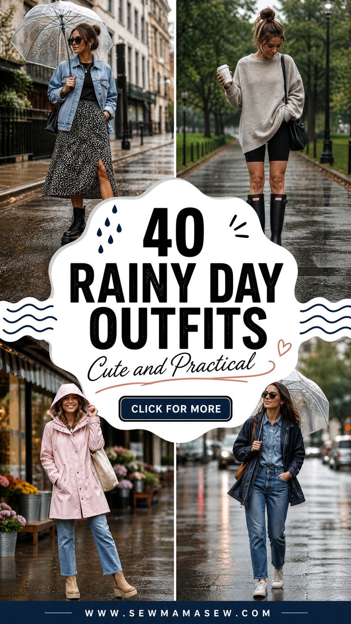 40 Rainy Day Outfits That Are Cute and Practical - 40 Rainy Day Outfits That Are Cute and Practical