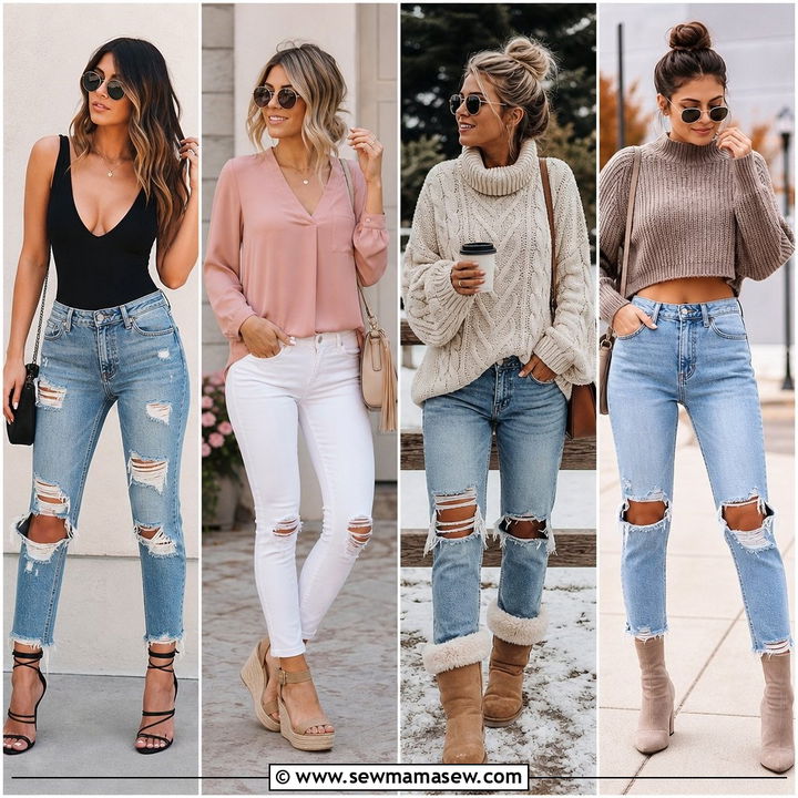 40 Ripped Jeans Outfit Ideas for Effortless Cool Style