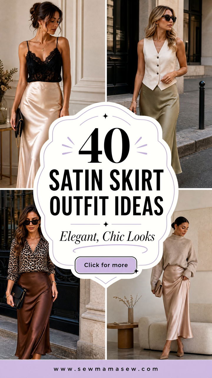 40 Satin Skirt Outfit Ideas for Elegant Chic Looks - 40 Satin Skirt Outfit Ideas for Elegant, Chic Looks