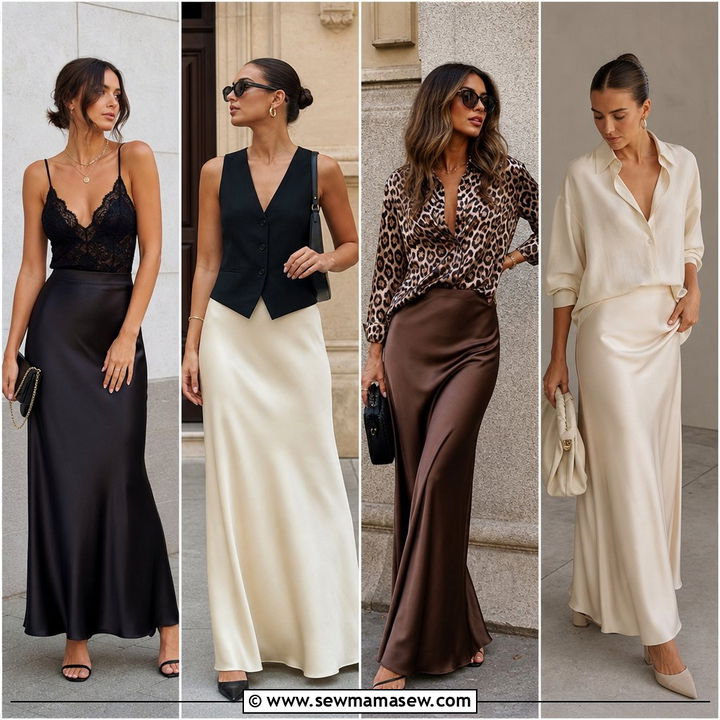40 Satin Skirt Outfit Ideas for Elegant, Chic Looks