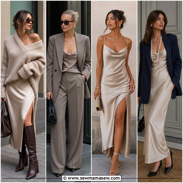 40 Satin Slip Dress Outfit Ideas for Effortless Glam