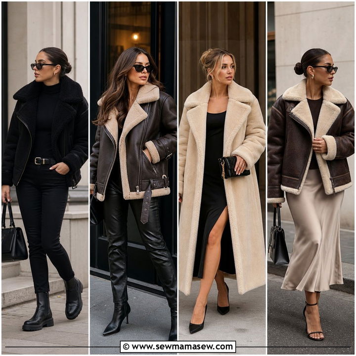 40 Shearling Jacket Outfit Ideas for Cozy Chic Looks