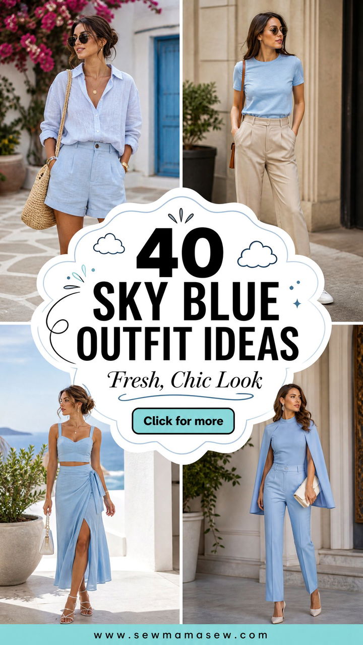 40 Sky Blue Outfit Ideas for a Fresh Chic Look - 40 Sky Blue Outfit Ideas for a Fresh, Chic Look