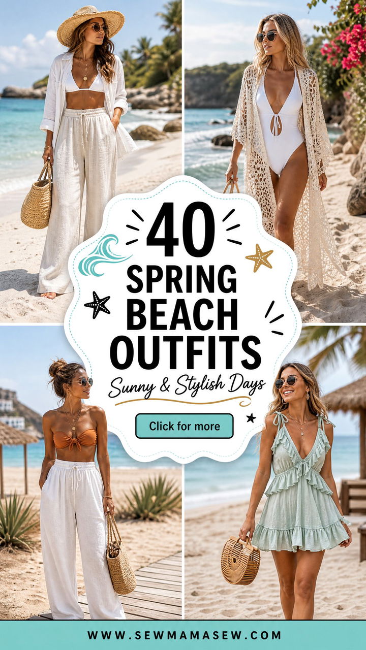 40 Spring Beach Outfits for Sunny Stylish Days - 40 Spring Beach Outfits for Sunny, Stylish Days