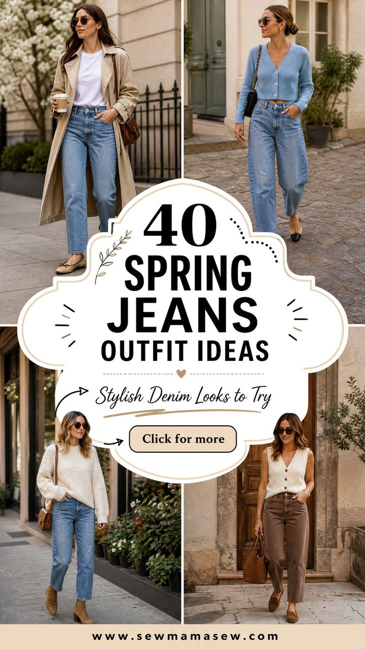 40 Spring Jeans Outfit Ideas Stylish Denim Looks to Try - 40 Spring Jeans Outfit Ideas: Stylish Denim Looks to Try