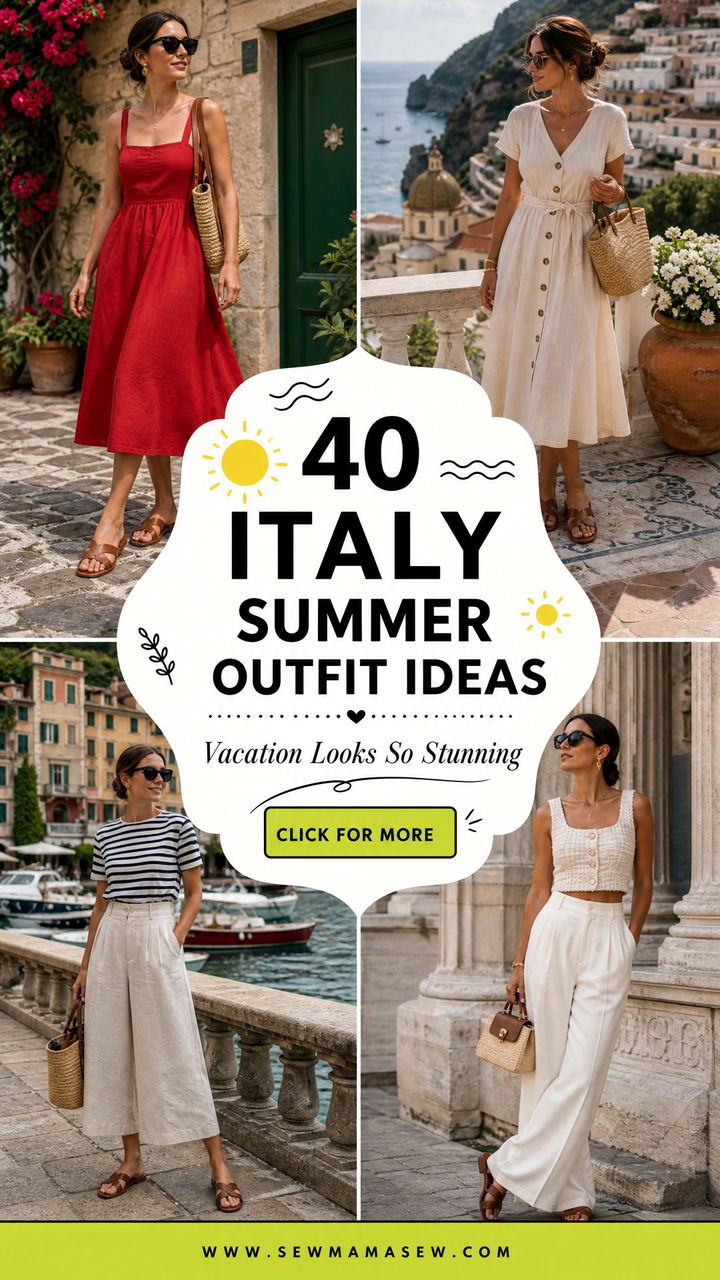 40 Stunning Italy Summer Outfit Ideas for Vacation - 40 Stunning Italy Summer Outfit Ideas for Vacation