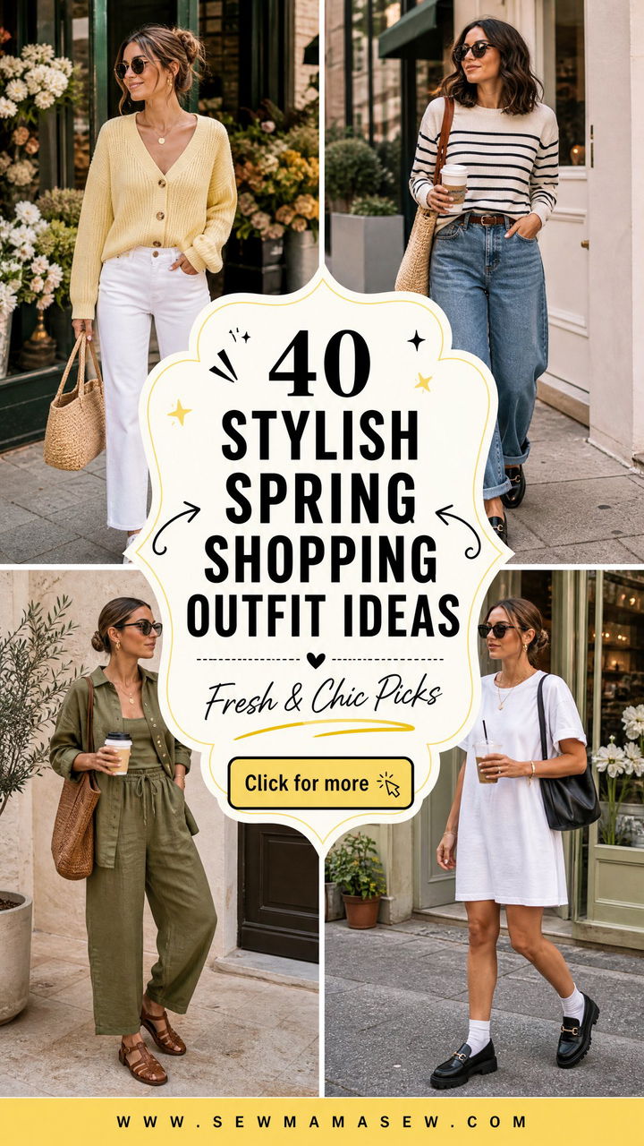 40 Stylish Spring Shopping Outfit Ideas for Women - 40 Stylish Spring Shopping Outfit Ideas for Women