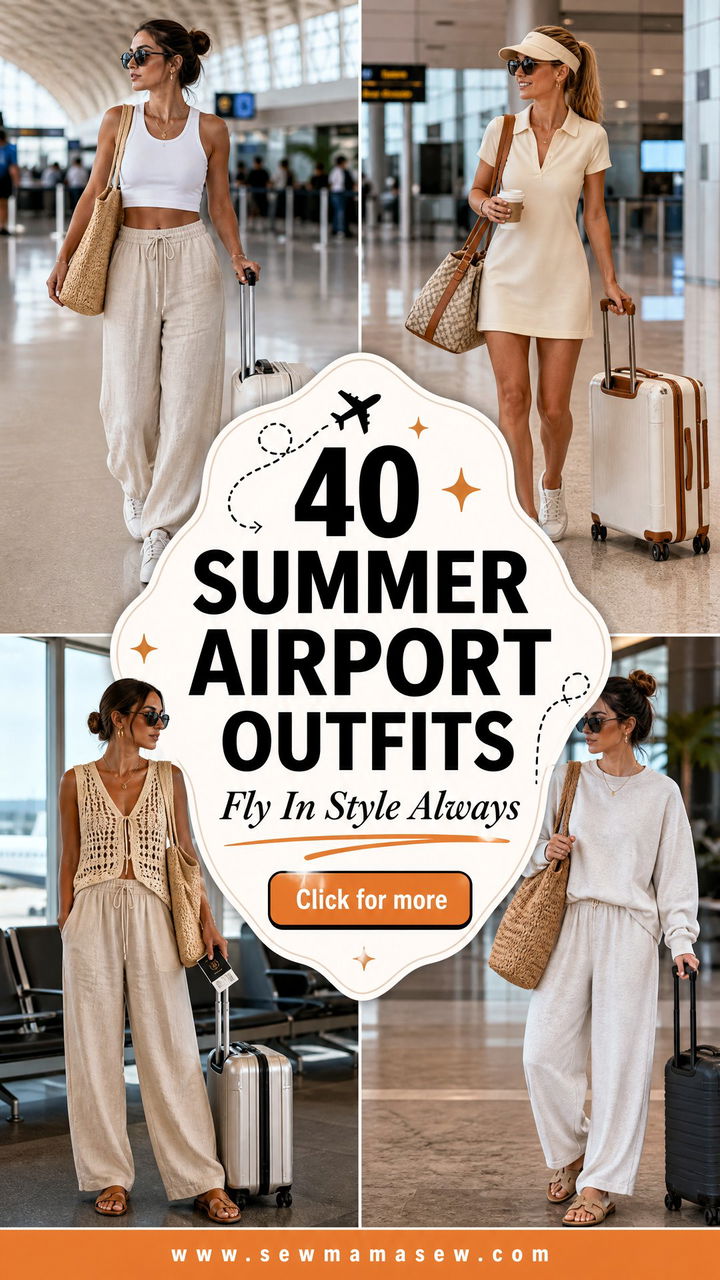 40 Summer Airport Outfits for Stylish and Comfy Travel - 40 Summer Airport Outfits for Stylish & Comfy Travel