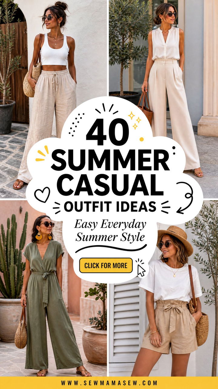 40 Summer Casual Outfit Ideas for Easy Everyday Style - 40 Summer Casual Outfit Ideas for Easy Everyday Style