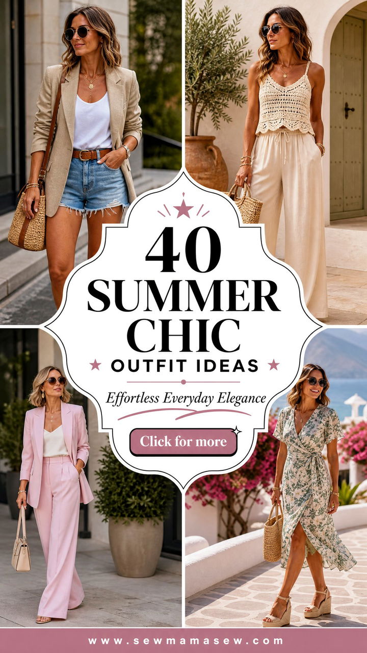 40 Summer Chic Outfit Ideas for Effortless Elegance - 40 Summer Chic Outfit Ideas for Effortless Elegance