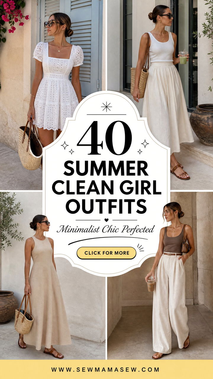 40 Summer Clean Girl Outfits for Minimalist Chic Style - 40 Summer Clean Girl Outfits for Minimalist Chic Style