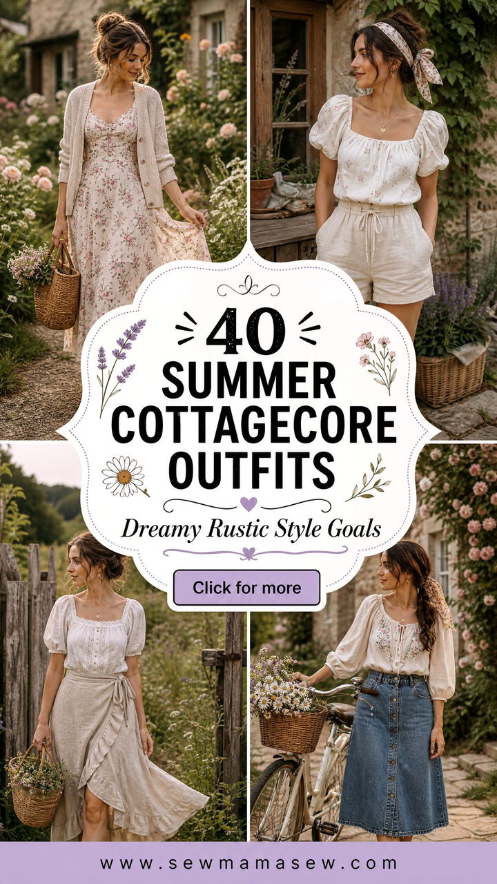 40 Summer Cottagecore Outfits for Dreamy Rustic Style - 40 Summer Cottagecore Outfits for Dreamy Rustic Style