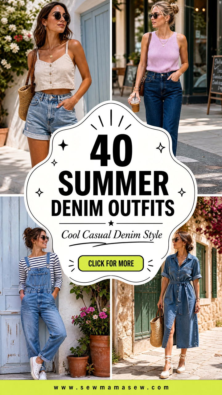 40 Summer Denim Outfits for Cool Casual Style - 40 Summer Denim Outfits for Cool, Casual Style