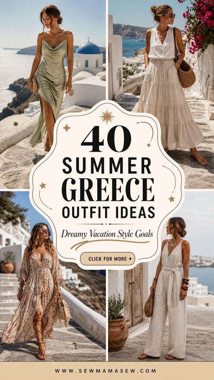 40 Summer Greece Outfit Ideas for a Dreamy Vacation - 40 Summer Greece Outfit Ideas for a Dreamy Vacation